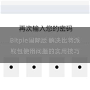 Bitpie国际版 解决比特派钱包使用问题的实用技巧