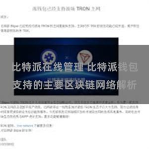 比特派在线管理 比特派钱包支持的主要区块链网络解析