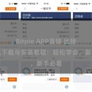 Bitpie APP直链 比特派钱包下载与安装教程：轻松学会，新手必看