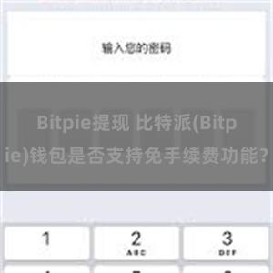 Bitpie提现 比特派(Bitpie)钱包是否支持免手续费功能？